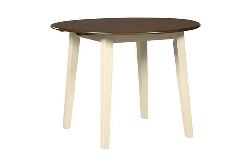 Woodanville Cream/Brown Dining Drop Leaf Table - Gate FurnitureDining Table