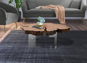 Woodland Acacia Wood Top And Acrylic Base Coffee Table in Natural - 258-CT