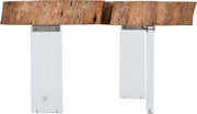 Woodland Acacia Wood Top And Acrylic Base Coffee Table in Natural - 258-CT