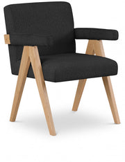 Woodloch Boucle Fabric Upholstered Accent Chair in Black - 480Black