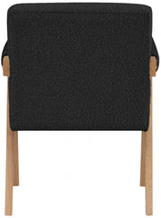 Woodloch Boucle Fabric Upholstered Accent Chair in Black - 480Black