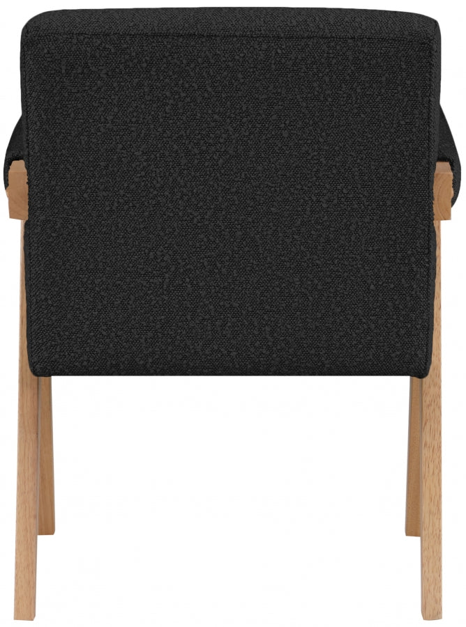 Woodloch Boucle Fabric Upholstered Accent Chair in Black - 480Black