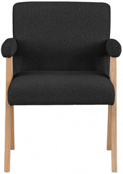 Woodloch Boucle Fabric Upholstered Accent Chair in Black - 480Black