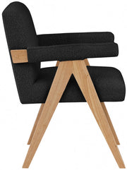 Woodloch Boucle Fabric Upholstered Accent Chair in Black - 480Black