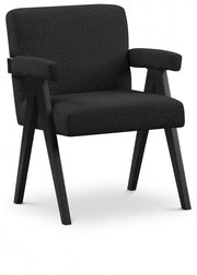 Woodloch Boucle Fabric Upholstered Accent Chair in Black - 481Black