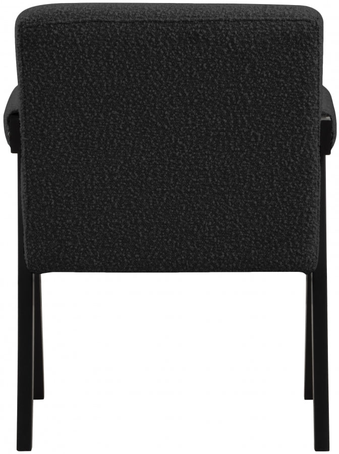 Woodloch Boucle Fabric Upholstered Accent Chair in Black - 481Black
