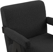 Woodloch Boucle Fabric Upholstered Accent Chair in Black - 481Black