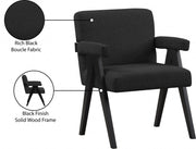 Woodloch Boucle Fabric Upholstered Accent Chair in Black - 481Black