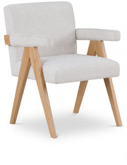 Woodloch Boucle Fabric Upholstered Accent Chair in Cream - 480Cream