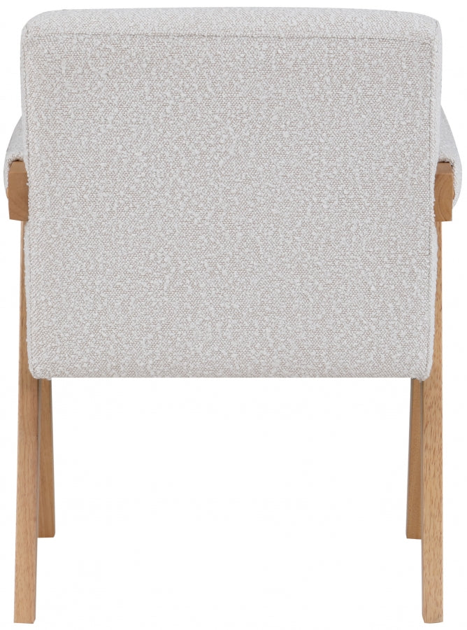 Woodloch Boucle Fabric Upholstered Accent Chair in Cream - 480Cream