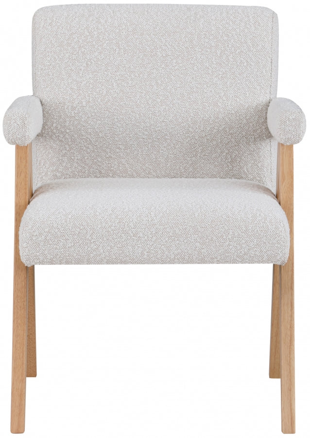 Woodloch Boucle Fabric Upholstered Accent Chair in Cream - 480Cream