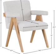 Woodloch Boucle Fabric Upholstered Accent Chair in Cream - 480Cream