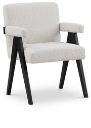 Woodloch Boucle Fabric Upholstered Accent Chair in Cream - 481Cream