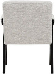 Woodloch Boucle Fabric Upholstered Accent Chair in Cream - 481Cream
