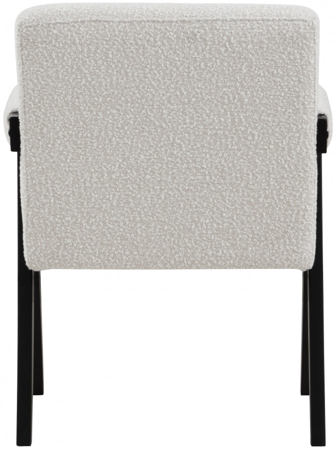 Woodloch Boucle Fabric Upholstered Accent Chair in Cream - 481Cream