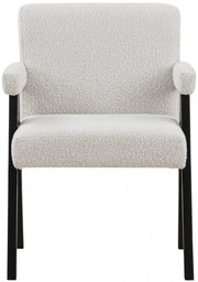 Woodloch Boucle Fabric Upholstered Accent Chair in Cream - 481Cream