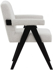 Woodloch Boucle Fabric Upholstered Accent Chair in Cream - 481Cream