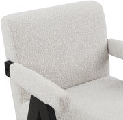 Woodloch Boucle Fabric Upholstered Accent Chair in Cream - 481Cream