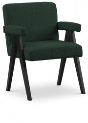 Woodloch Boucle Fabric Upholstered Accent Chair in Green - 481Green