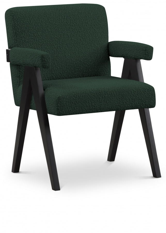 Woodloch Boucle Fabric Upholstered Accent Chair in Green - 481Green