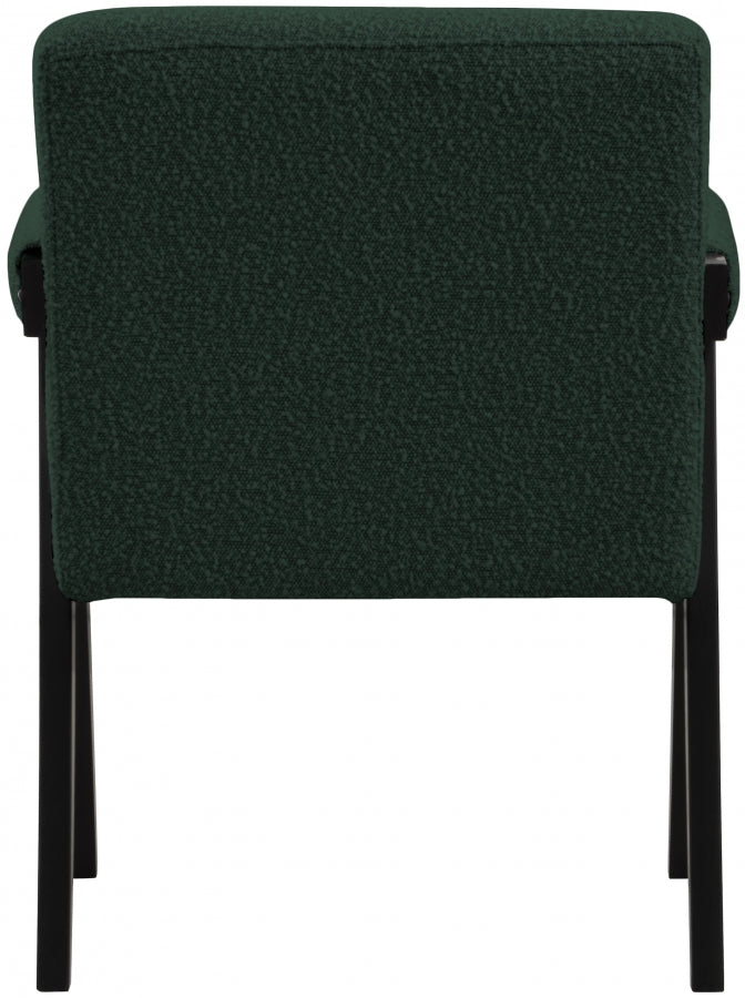 Woodloch Boucle Fabric Upholstered Accent Chair in Green - 481Green