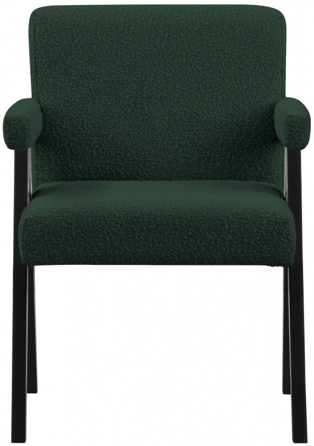 Woodloch Boucle Fabric Upholstered Accent Chair in Green - 481Green