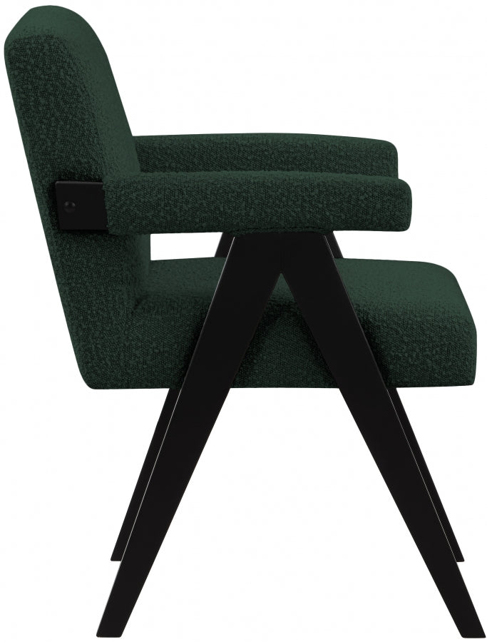 Woodloch Boucle Fabric Upholstered Accent Chair in Green - 481Green