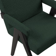 Woodloch Boucle Fabric Upholstered Accent Chair in Green - 481Green