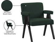 Woodloch Boucle Fabric Upholstered Accent Chair in Green - 481Green