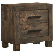 Woodmont 2-drawer Nightstand Rustic Golden Brown - 222632