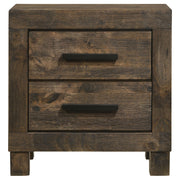 Woodmont 2-drawer Nightstand Rustic Golden Brown - 222632