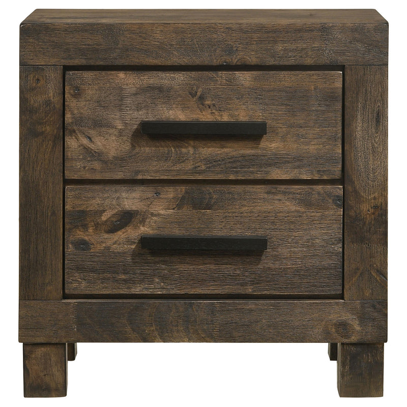 Woodmont 2-drawer Nightstand Rustic Golden Brown - 222632