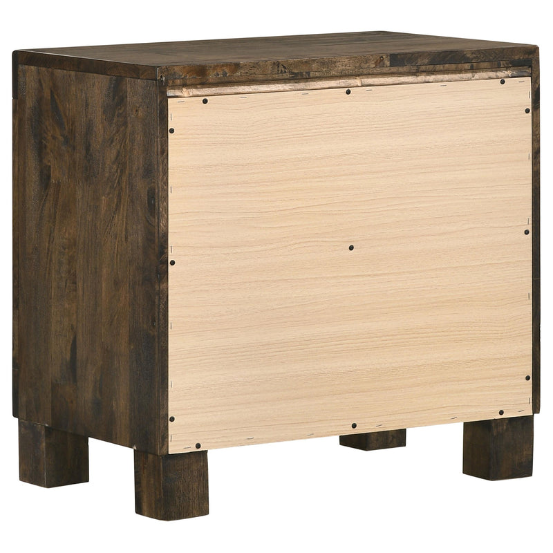 Woodmont 2-drawer Nightstand Rustic Golden Brown - 222632