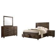 Woodmont 4-piece Eastern King Bedroom Set Golden Brown - 222631KE-S4