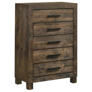 Woodmont 5-drawer Bedroom Chest Rustic Golden Brown - 222635