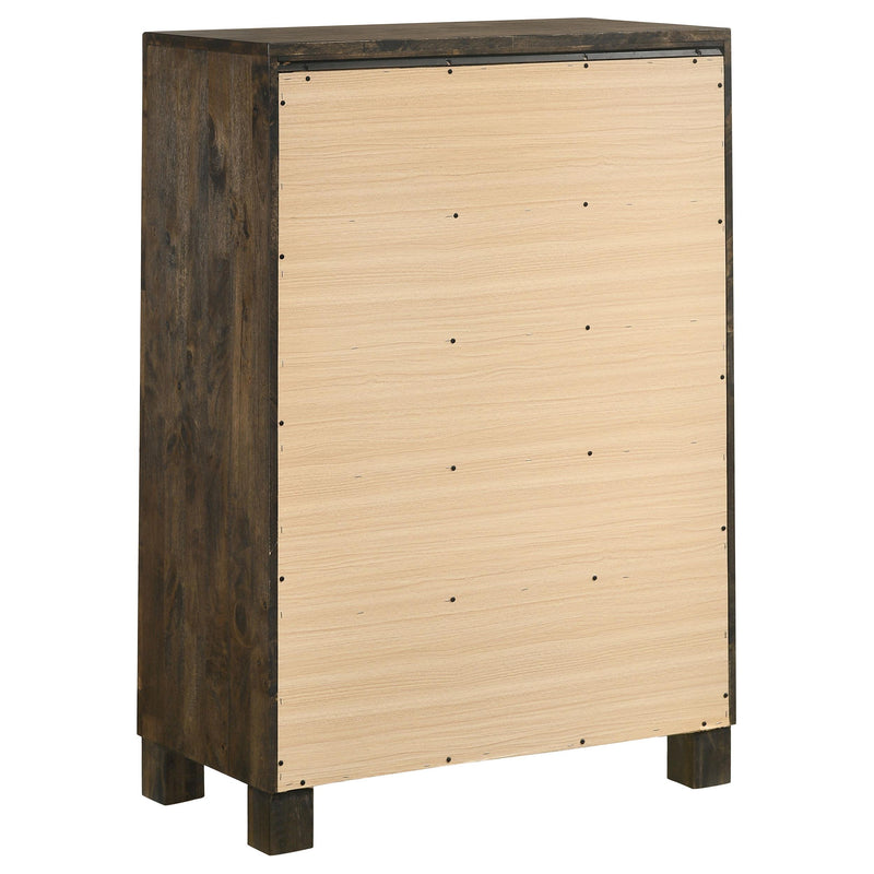 Woodmont 5-drawer Bedroom Chest Rustic Golden Brown - 222635