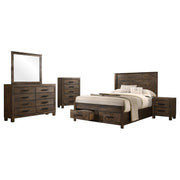 Woodmont 5-piece Eastern King Bedroom Set Golden Brown - 222631KE-S5