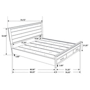 Woodmont California King Storage Bed Rustic Golden Brown - 222631KW