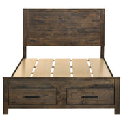Woodmont Wood Queen Storage Panel Bed Rustic Golden Brown - 222631Q