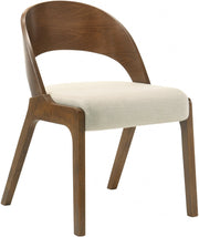 Woodson Linen Textured Fabric Upholstered Dining Chair in Beige, Set of 2 - 868Beige-C