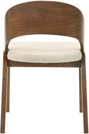 Woodson Linen Textured Fabric Upholstered Dining Chair in Beige, Set of 2 - 868Beige-C