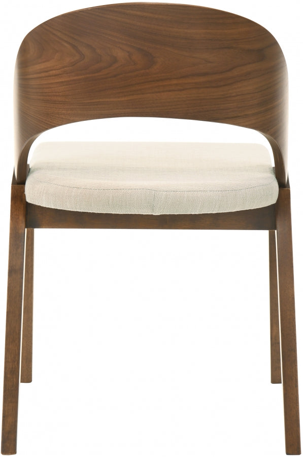 Woodson Linen Textured Fabric Upholstered Dining Chair in Beige, Set of 2 - 868Beige-C