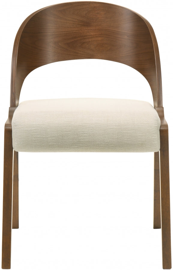 Woodson Linen Textured Fabric Upholstered Dining Chair in Beige, Set of 2 - 868Beige-C