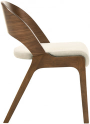 Woodson Linen Textured Fabric Upholstered Dining Chair in Beige, Set of 2 - 868Beige-C
