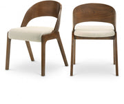Woodson Linen Textured Fabric Upholstered Dining Chair in Beige, Set of 2 - 868Beige-C