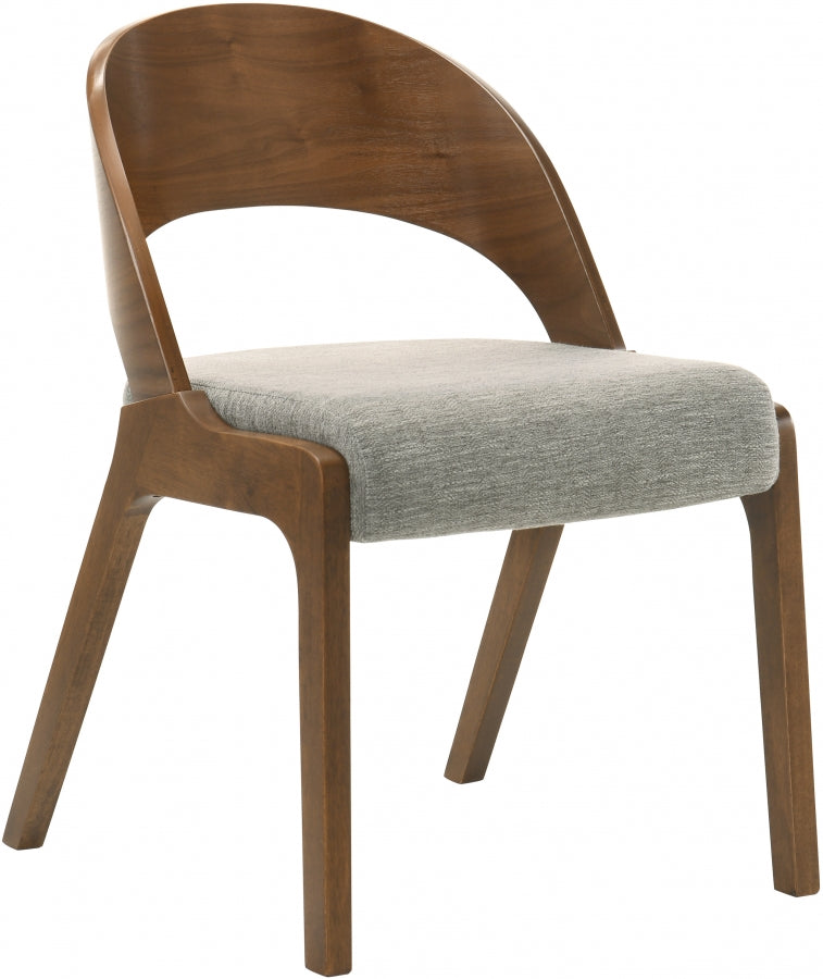 Woodson Linen Textured Fabric Upholstered Dining Chair in Grey, Set of 2 - 868Grey-C