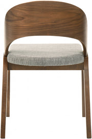 Woodson Linen Textured Fabric Upholstered Dining Chair in Grey, Set of 2 - 868Grey-C