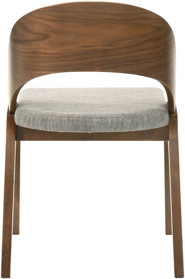 Woodson Linen Textured Fabric Upholstered Dining Chair in Grey, Set of 2 - 868Grey-C