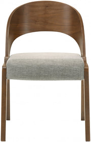 Woodson Linen Textured Fabric Upholstered Dining Chair in Grey, Set of 2 - 868Grey-C