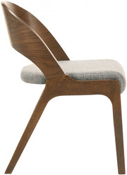 Woodson Linen Textured Fabric Upholstered Dining Chair in Grey, Set of 2 - 868Grey-C